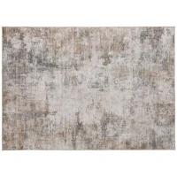 HOMCOM Vloerkleed van polyester met modern artistiek patroon, wasbaar, bruin(m-1)
