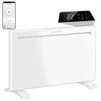 HOMCOM Calefactor Eléctrico Inteligente de Pared o Independiente 1500 W Temporizador Semanal Wifi Ventana Abierta y Antihielo(m-11)