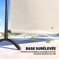 Outsunny Paravent Extérieur à Panneau Unique, Séparateur de Pièce de 180H cm avec Protection UV30+, Beige(m-5)