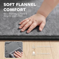 AIYAPLAY Baby Play Mat, 3CM Thick Foam Playmat Rug, Soft Flannel, Non-Slip, Water Resistant, Easy Care, 180 x 150 cm, Dark Grey(m-5)