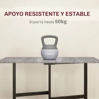HOMCOM Mesa de Comedor Plegable para 4-6 Personas con Ruedas y Alas Abatibles Mesa Abatible para Cocina 120x80x73 cm Gris(m-6)