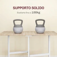 HOMCOM Tavolo Pieghevole Industriale a 2 Ribalte con Rotelle in Truciolato e Acciaio, 120x80x73cm, Rovere(m-6)