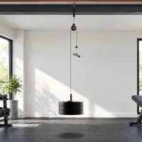 SPORTNOW Système de poulie d'entraînement des triceps pour traction LAT biceps, triceps, épaules, dos, avant-bras(m-10)