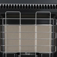 Outsunny Chauffage d'Appoint Gaz Portable 4,2kW Infrarouge Compact 2 Freins Système ODS Anti-Basculement Housse 37x29x55cm Noir(m-14)
