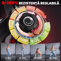 SPORTNOW Bicicletă de fitness profesională cu șa reglabilă, volantă 6 kg, 60 x 100 x 119cm, negru(m-5)