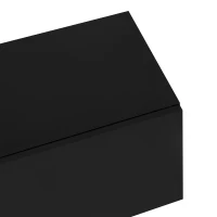 High-Gloss TV Cabinet with Four Soft-Close Doors, Modern Entertainment Stand for Living Room, 170L × 35W × 46H cm, Black+Gold(m-10)