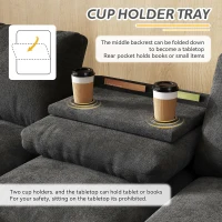 L-Shaped Sofa Bed with USB/USB-C Ports and Pull-Out Sleeper, Soft Reversible Corner Couch with Hidden Chaise Storage, 200L x 137W x 85H cm, Grey(m-6)