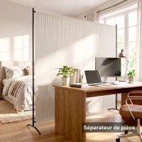 Outsunny Paravent Extérieur à Panneau Unique, Séparateur de Pièce de 180H cm avec Protection UV30+, Beige(m-6)