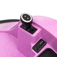 AIYAPLAY Carrinho de Choque Rotação 360° Velocidade 2 Km/h Cinto de Segurança Luzes LED Música e Buzina Rosa(m-10)