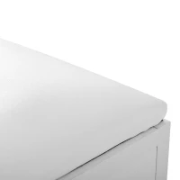 Modern Vanity Desk with Padded Stool and 2 Storage Cabinets, Makeup Dressing Table with Adjustable LED Mirror, 110L x 40W x 132H cm, White(m-13)