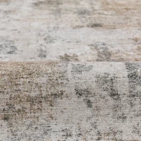 HOMCOM Vloerkleed van polyester met modern artistiek patroon, wasbaar, bruin(m-13)