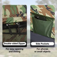 Outsunny 2 Person Camping Tent, Dome Tent with Zipped Doors, Storage Pocket, Portable Handy Bag, Multicoloured(m-6)