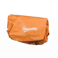 Outsunny 2 Person Camping Tent, Dome Tent with Zipped Doors, Storage Pocket, Portable Handy Bag, Orange(m-13)