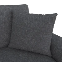 Modern Chenille U-Shaped Sectional Sofa with 2 Storage Chaise Lounges, Soft Convertible Couch with 2 Square Cushions, 272L x 131.5W x 84H cm, Grey(m-7)