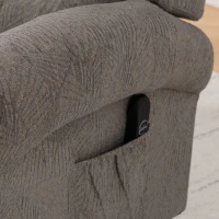 HOMCOM Velvet-Feel Electric Riser Recliner Chair, Power Lift Recliner Chair for Elderly with Remote Control, Dark Grey(m-11)