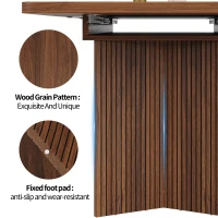 Extendable Dining Table with Grooved V-Shaped Legs, Space-Saving Dining Table for Flats and Family Meals, 120-160L x 80W x 76H cm, Walnut(m-6)