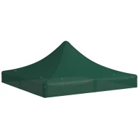 Outsunny Techo de Repuesto para Carpa Plegable de Tela Oxford 3x3 m con Techo Puntiagudo Impermeable y Anti-UV Verde Oscuro(m-1)