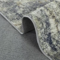 HOMCOM Vloerkleed van polyester met modern artistiek patroon, wasbaar, grijs(m-10)