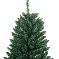 HOMCOM Kerstboom met 550 warmwitte leds, 1494 takpunten, brandvertragend, kunststof/metaal, 180 x 112 cm, groen(m-13)