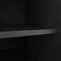 Modern Entryway Shoe Bench Storage Cabinet with Adjustable Shelves, Soft Storage Organiser Unit with Metal Handles, 100L x 34W x 69H cm, Black(m-12)