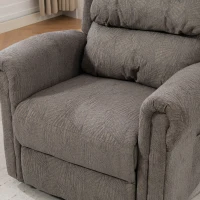 HOMCOM Velvet-Feel Electric Riser Recliner Chair, Power Lift Recliner Chair for Elderly with Remote Control, Dark Grey(m-10)