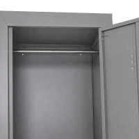 Vinsetto Armoire métallique à casiers avec 2 compartiments, verrouillable avec 2 clés, 4 étagères, 38 x 46 x 180 cm, gris(m-7)
