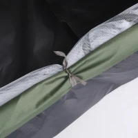 Outsunny 2 Person Camping Tent, Camouflage Tent with Zipped Doors, Storage Pocket, Portable Handy Bag, Dark Green(m-12)