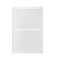 Modern Wooden Shoe Cabinet with 3 Flip Louvered Doors and 2 Drawers, Space-Saving Entryway Storage for Hallway, 80L x 23.5W x 131H cm, White(m-7)