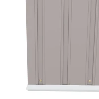 Outsunny Cobertizo de Jardín Exterior 2,42 m² 213x130x172 cm con Puerta Corredera Techo Inclinado Base y 2 Ventanas Gris Claro(m-12)