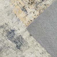 HOMCOM Vloerkleed van polyester met modern artistiek patroon, wasbaar, grijs(m-12)