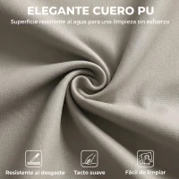 HOMCOM Silla de Escritorio Ergonómica con Reposapiés de PU Muelles Ensacados Reclinable 155° Respaldo Alto Reposacabezas Gris(m-7)