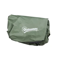Outsunny 2 Person Camping Tent, Camouflage Tent with Zipped Doors, Storage Pocket, Portable Handy Bag, Dark Green(m-13)