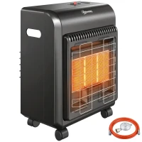 Outsunny Sobă pe Gaz Portabilă 4,2 kW, cu 3 Trepte de Căldură, Neagră(m-11)