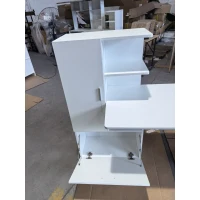 HOMCOM Computerschreibtisch mit Regal und Schrank, 150 cm, Weiß(m-1)