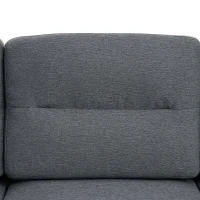 L-Shaped Sectional Sofa with Movable Chaise and Storage Pockets, Modular 3-Seater Corner Sofa for Living Room, 204L × 136W × 80H cm, Grey(m-8)