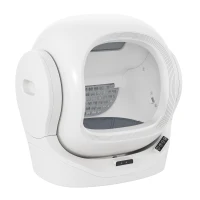 Self-Cleaning Cat Litter Box with App Control and 8L Waste Bin, Automatic Cat Litter Tray for One to Two Cats, 53L x 45.5W x 56.5H cm, White(m-12)