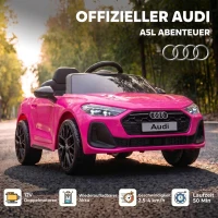 AIYAPLAY Elektrische kinderauto Audi A5L 12V met 2,4G-afstandsbediening, 2 motoren, lithiumaccu, softstart, vierwielvering(m-4)