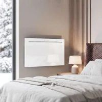 HOMCOM Calefactor Eléctrico Inteligente de Pared o Independiente 1500 W Temporizador Semanal Wifi Ventana Abierta y Antihielo(m-10)