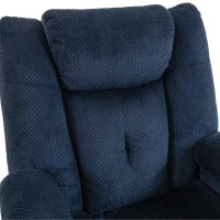 HOMCOM Sillón Elevador Eléctrico Masaje por Vibración y Calor, Sillón Relax Eléctrico en Terciopelo, Respaldo Inclinable Azul(m-6)