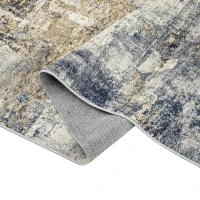 HOMCOM Vloerkleed van polyester met modern artistiek patroon, wasbaar, grijs(m-11)
