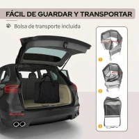 PawHut Parque Plegable para Perros y Gatos Corralito Portátil para Animales Pequeños Impermeable de Tela Oxford Ø90x41 cm Azul(m-7)