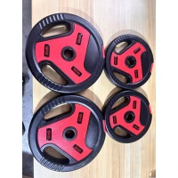 SPORTNOW Discos de Gimnasio con Asas, 20 kg, Orificio 2.5 cm, Set de 4(m-1)