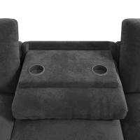 L-Shaped Sofa Bed with USB/USB-C Ports and Pull-Out Sleeper, Soft Reversible Corner Couch with Hidden Chaise Storage, 200L x 137W x 85H cm, Grey(m-9)
