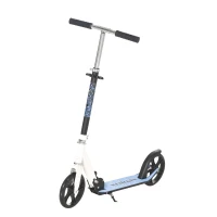 HOMCOM Kickstep kinder stadstep steo in hoogte verstelbaar inklapbaar aluminium wit(m-11)