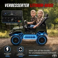 AIYAPLAY Kinder Elektroauto TOYOTA FJ 24V Elektroauto für Kinder mit Fernbedienung 200W Motor Lithium-Akku 2-Sitzer für 3-8(m-6)