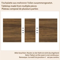 Extendable Dining Table with Integrated Storage, Space-Saving Kitchen Table with Grooved Doors and Shelves, 140-180L x 90W x 75H cm, Walnut(m-7)