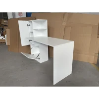 HOMCOM Computerschreibtisch mit Regal und Schrank, 150 cm, Weiß(m-4)