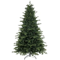 HOMCOM Árbol de Navidad Artificial 210 cm con 2080 Ramas Ignífugas Ramas Automáticas y Soporte Metálico Verde(m-11)