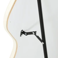 HOMCOM Miroir Pleine Longueur Ondulé 160 x 60 cm, LED 3 Couleurs, Cadre Effet Velours, Verre Trempé HD, Crème(m-14)