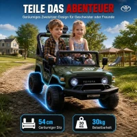 AIYAPLAY Kinder Elektroauto TOYOTA FJ 24V Elektroauto für Kinder mit Fernbedienung 200W Motor Lithium-Akku 2-Sitzer für 3-8(m-5)